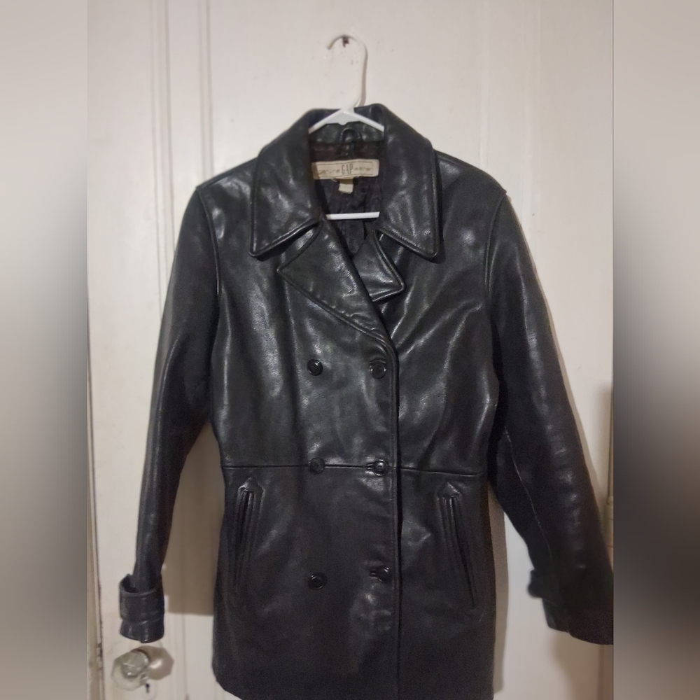 Vintage genuine GAP leather unisex 3/4 Trench